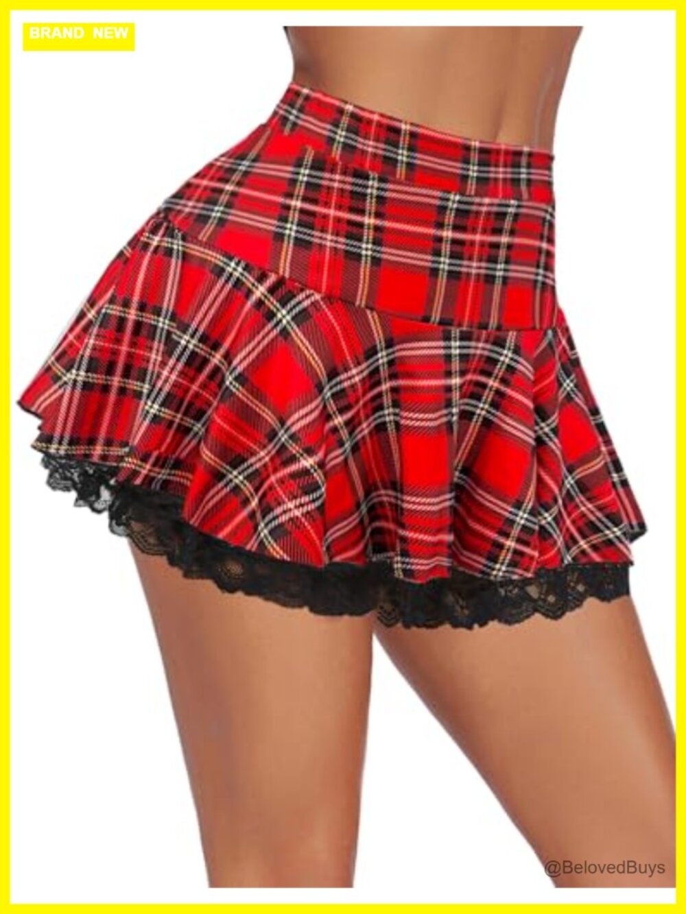 Avidlove Lace Pleated Mini Skirt Lingerie